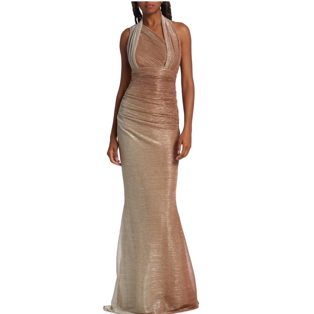 TALBOT RUNHOF METALLIC MERMAID GOWN